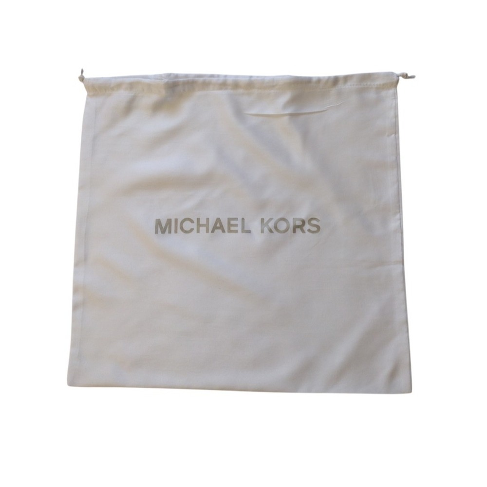 Michael Kors Dust Bag Cover For Handbags white 15" x 15" Silver‎ Logo Drawstring